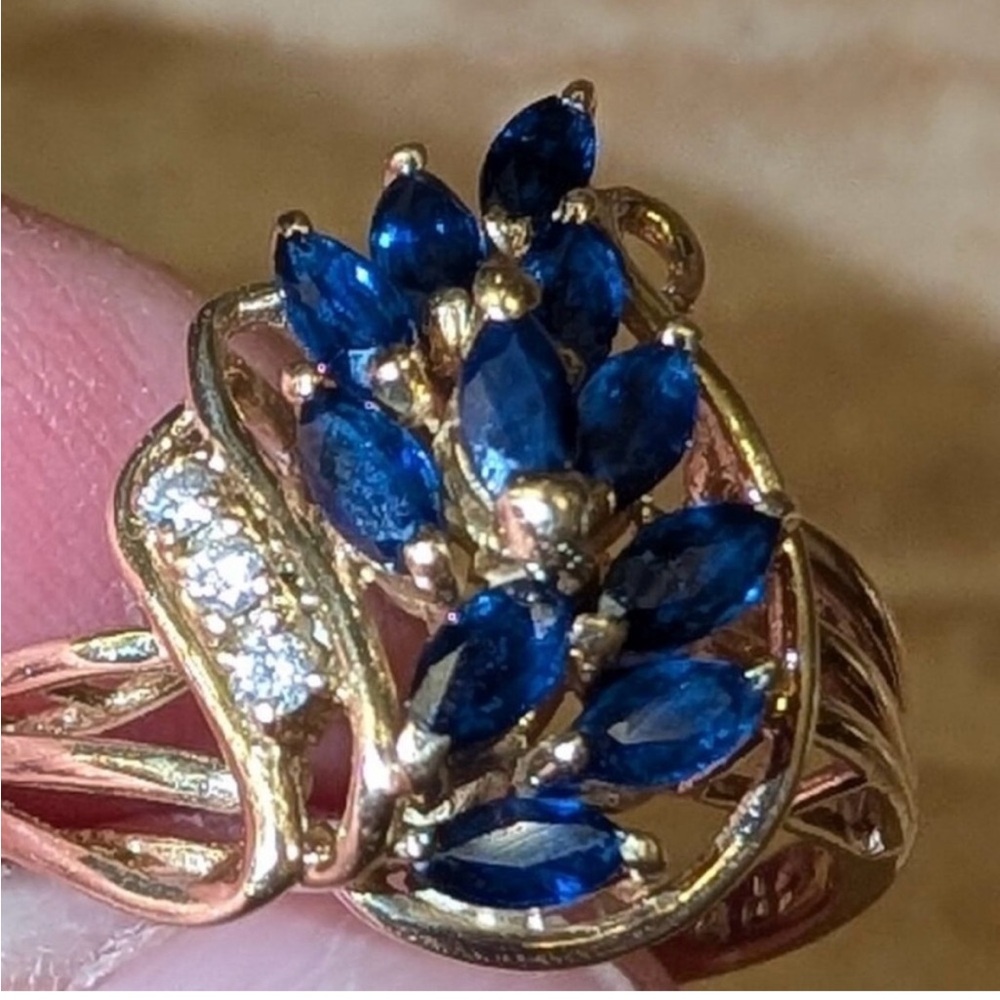 HOLD for morr790 14k Sapphire Diamond Ring NFS - Picture 4 of 16